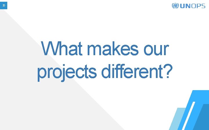30 What makes our projects different? 30 What makes our projects different?