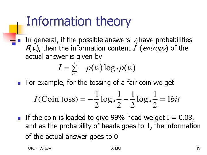 Chapter 4 Classification and Scoring UIC CS 594