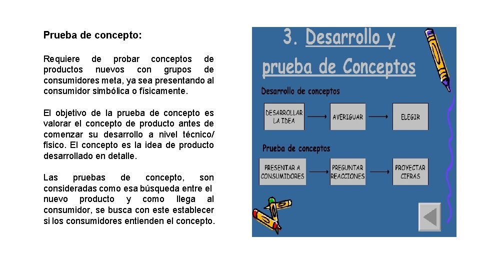 Prueba de concepto: Requiere de probar conceptos de productos nuevos con grupos de consumidores