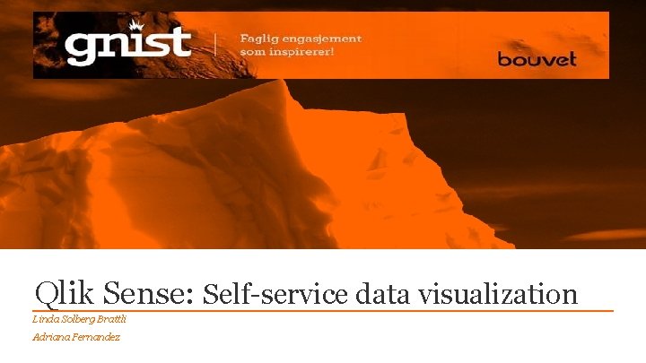 Qlik Sense: Self-service data visualization Linda Solberg Brattli Adriana Fernandez 