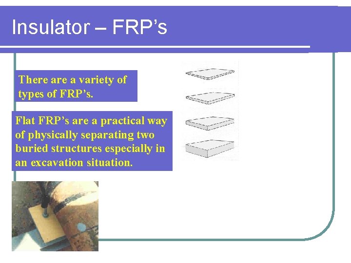 Insulator – FRP’s There a variety of types of FRP’s. Flat FRP’s are a