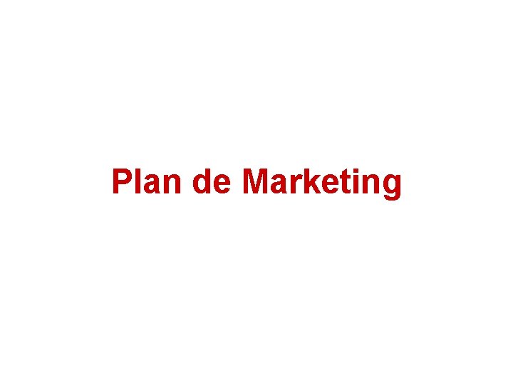 Plan de Marketing 