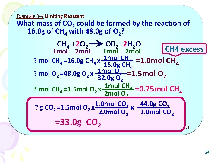 Example 3 -9 Limiting Reactant What mass of CO 2 could be formed by