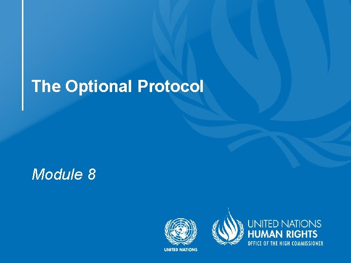 The Optional Protocol Module 8 