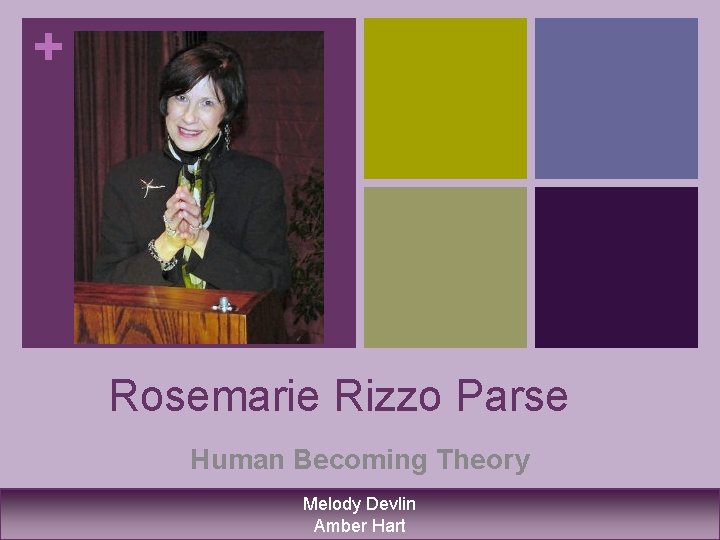 + Rosemarie Rizzo Parse Human Becoming Theory Melody Devlin Amber Hart 