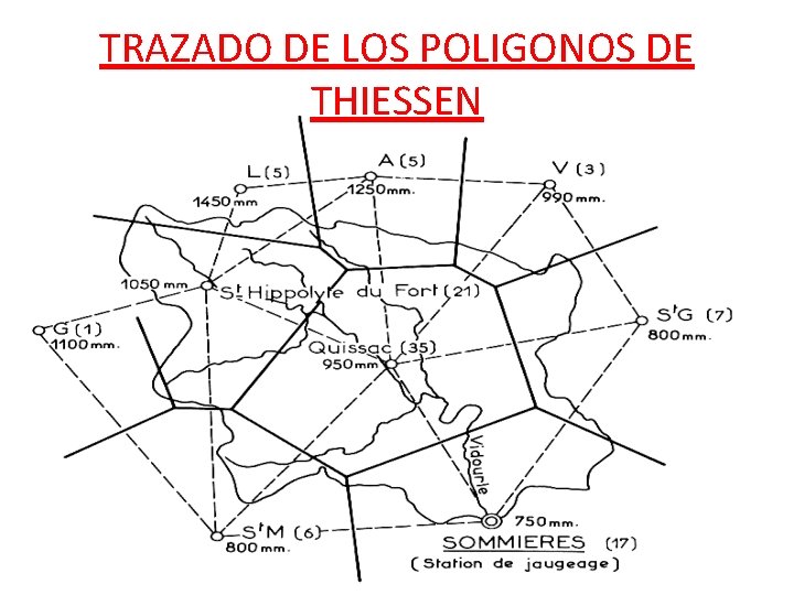 TRAZADO DE LOS POLIGONOS DE THIESSEN 