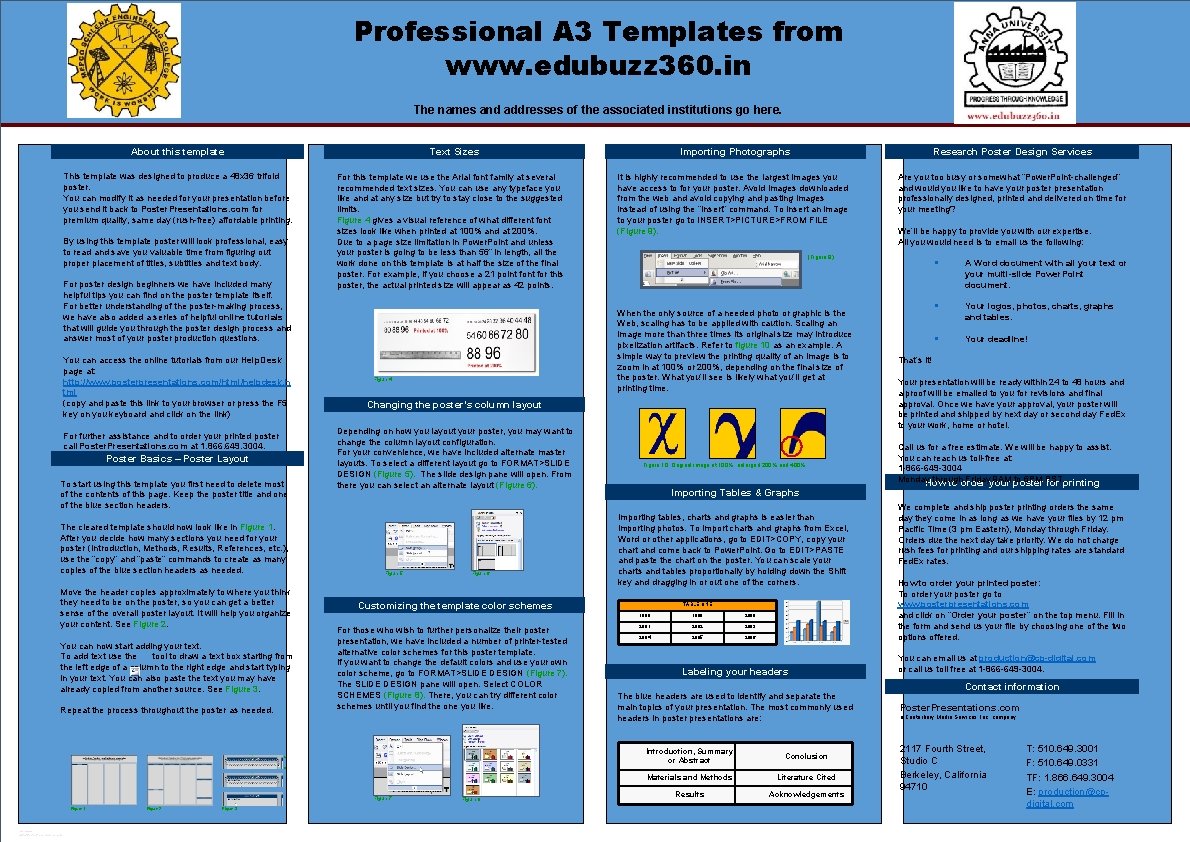 Professional A 3 Templates from www. edubuzz 360. in The names and addresses of