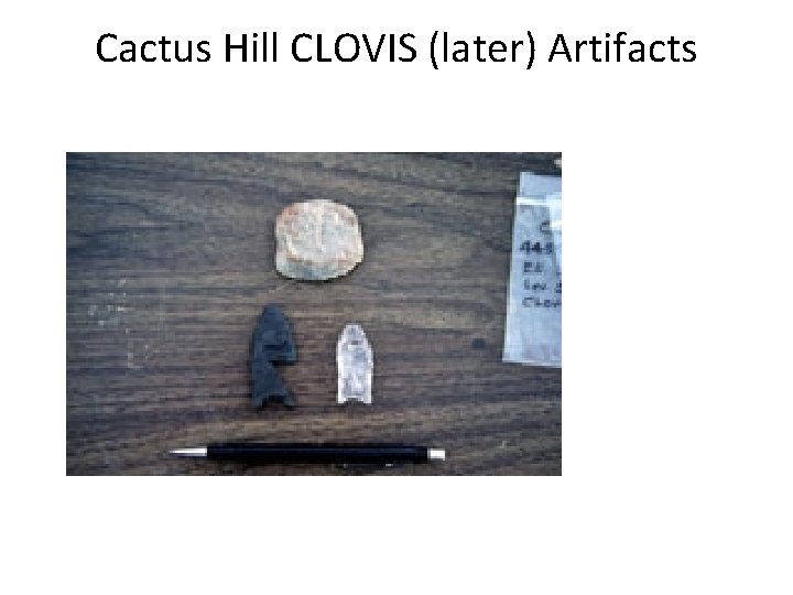 Cactus Hill CLOVIS (later) Artifacts 
