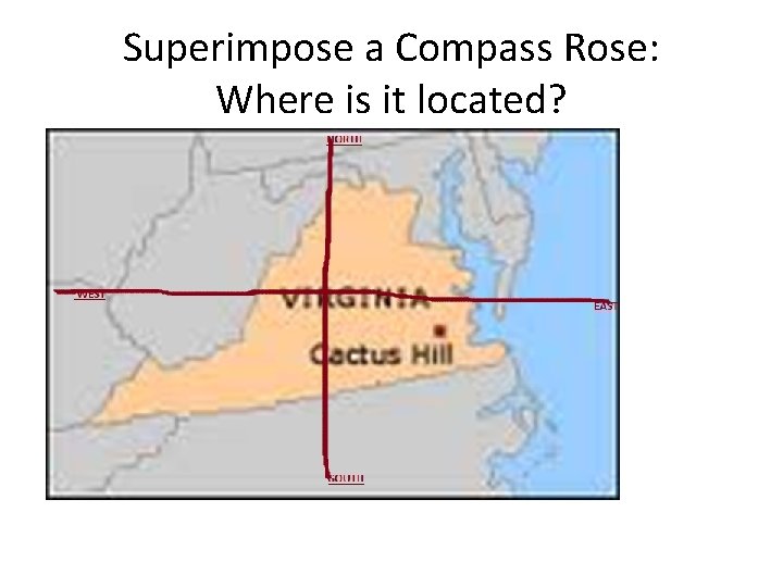 Superimpose a Compass Rose: Where is it located? 