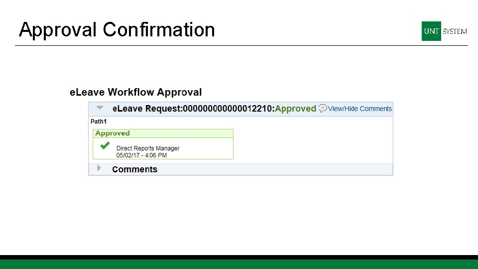 Approval Confirmation 