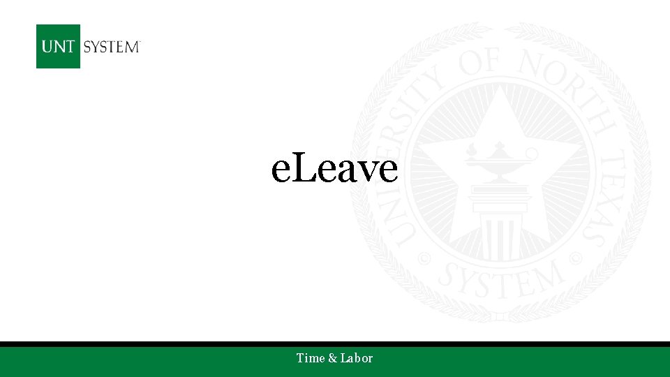 e. Leave Time & Labor 
