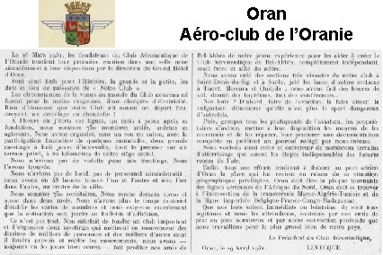 Oran Aéro-club de l’Oranie 