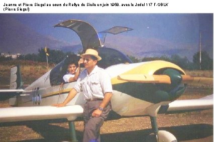 Jeanne et Pierre Siegel au cours du Rallye de Sicile en juin 1958, avec