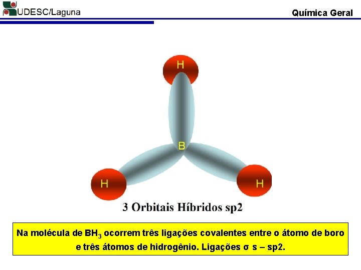 Química Geral Na molécula de BH 3 ocorrem três ligações covalentes entre o átomo