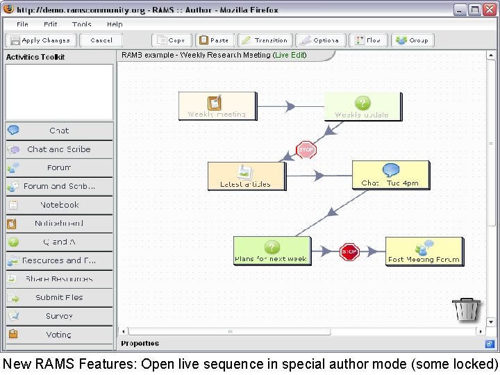 New RAMS Features: Open live sequence in special author mode (some locked) New RAMS Features: Open live sequence in special author mode (some locked)