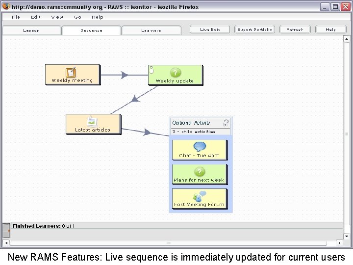 New RAMS Features: Live sequence is immediately updated for current users New RAMS Features: Live sequence is immediately updated for current users