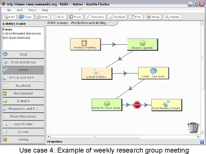 Use case 4: Example of weekly research group meeting Use case 4: Example of weekly research group meeting