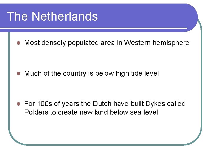 Settlements in the new polders of the Netherlands