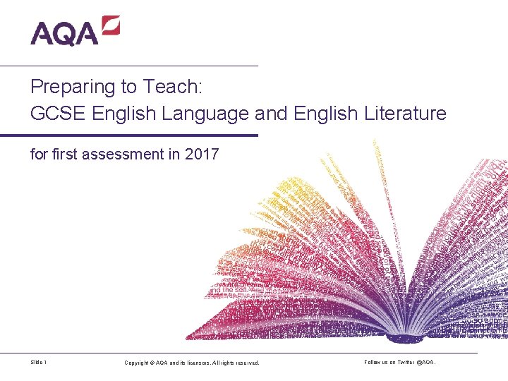 Preparing to Teach: GCSE English Language and English Literature for first assessment in 2017