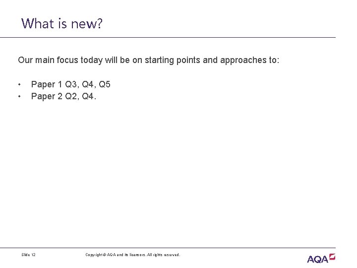 What is new? Our main focus today will be on starting points and approaches