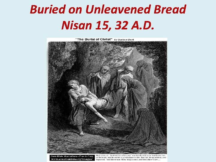 Buried on Unleavened Bread Nisan 15, 32 A. D. 