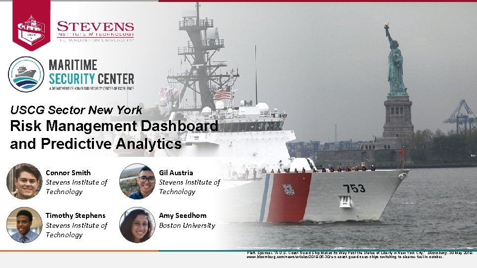 USCG Sector New York Risk Management Dashboard and Predictive Analytics Connor Smith Stevens Institute