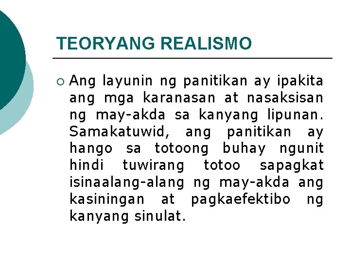 Teoryang Realismo Activity Docx Bigyan Ng Pagsusuri Gamit Ang | My XXX