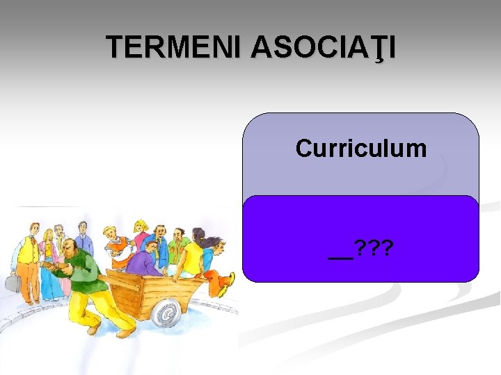 TERMENI ASOCIAŢI Curriculum __? ? ? TERMENI ASOCIAŢI Curriculum __? ? ?