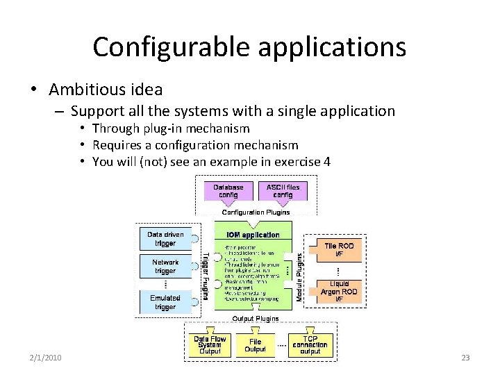 Configurable applications • Ambitious idea – Support all the systems with a single application