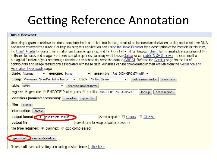 Getting Reference Annotation 