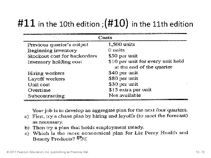 #11 in the 10 th edition ; (#10) in the 11 th edition ©