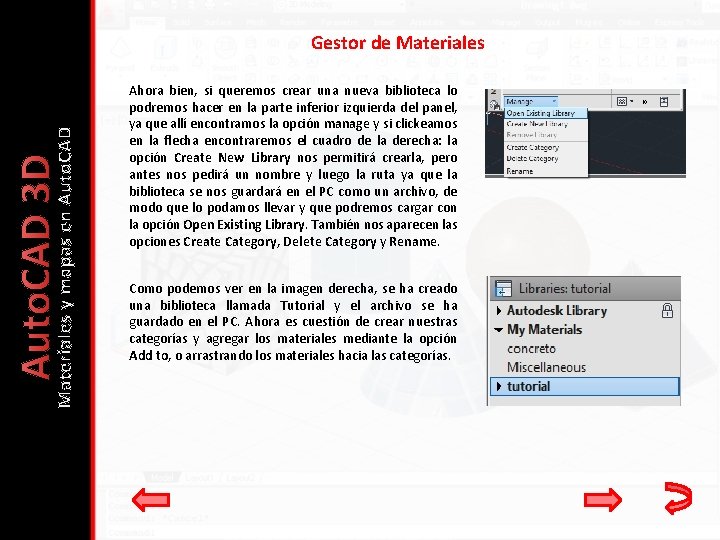 Auto. CAD 3 D Materiales y mapas en Auto. CAD Gestor de Materiales Ahora