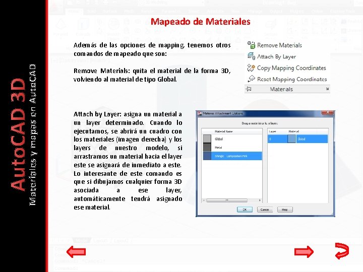 Auto. CAD 3 D Materiales y mapas en Auto. CAD Mapeado de Materiales Además