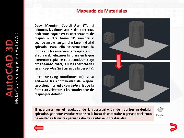 Auto. CAD 3 D Materiales y mapas en Auto. CAD Mapeado de Materiales Copy