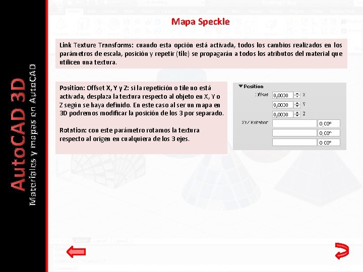 Auto. CAD 3 D Materiales y mapas en Auto. CAD Mapa Speckle Link Texture