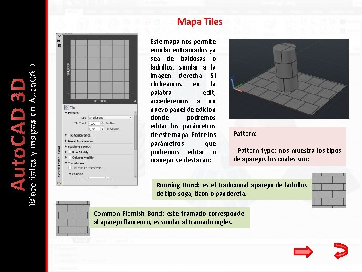 Auto. CAD 3 D Materiales y mapas en Auto. CAD Mapa Tiles Este mapa