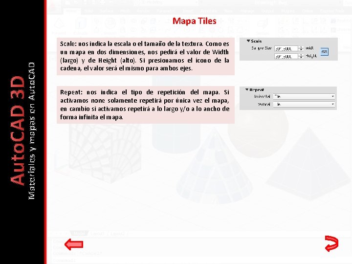 Auto. CAD 3 D Materiales y mapas en Auto. CAD Mapa Tiles Scale: nos