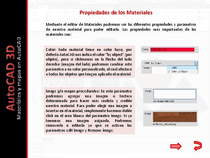 Propiedades de los Materiales Auto. CAD 3 D Materiales y mapas en Auto. CAD