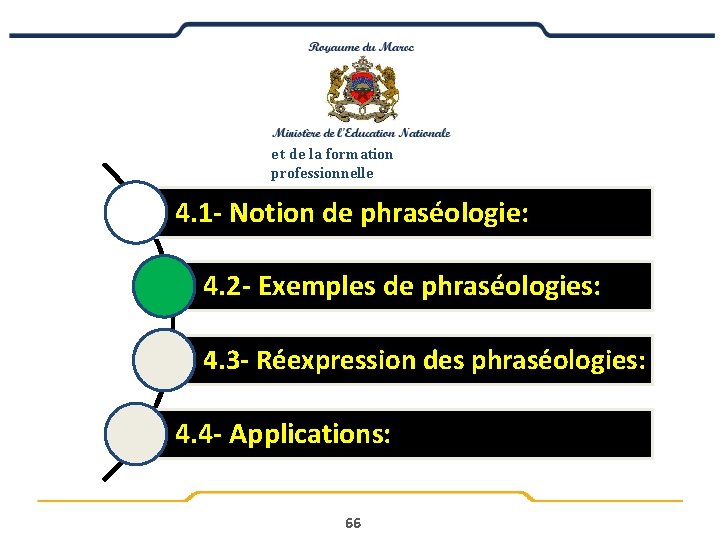 e t de la formation professionnelle 4. 1 - Notion de phraséologie: 4. 2