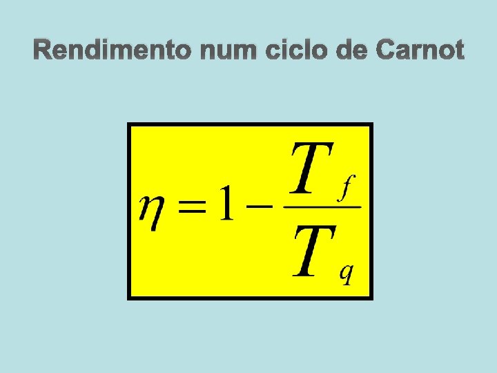 Rendimento num ciclo de Carnot 