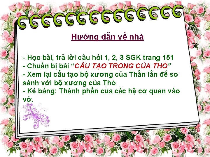 Hướng dẫn về nhà - Học bài, trả lời câu hỏi 1, 2, 3