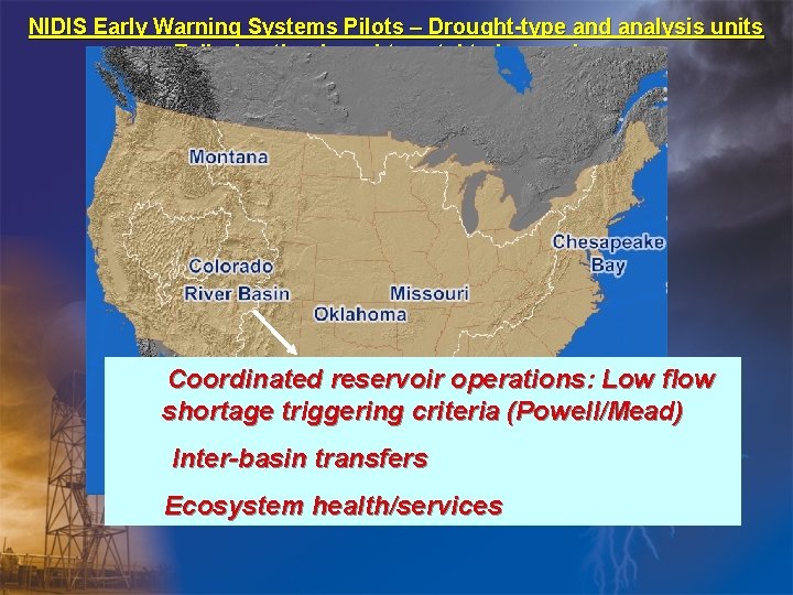NIDIS Early Warning Systems Pilots – Drought-type and analysis units Tailoring the drought portal