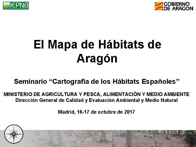 El Mapa de Hábitats de Aragón Seminario “Cartografía de los Hábitats Españoles” MINISTERIO DE