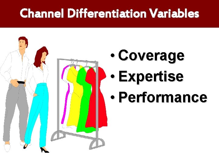 Channel Differentiation Variables • Coverage • Expertise • Performance 