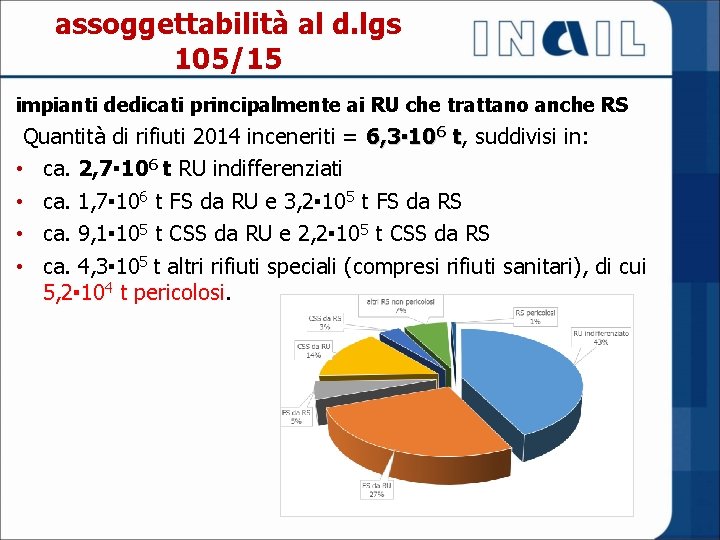 assoggettabilità al d. lgs 105/15 impianti dedicati principalmente ai RU che trattano anche RS