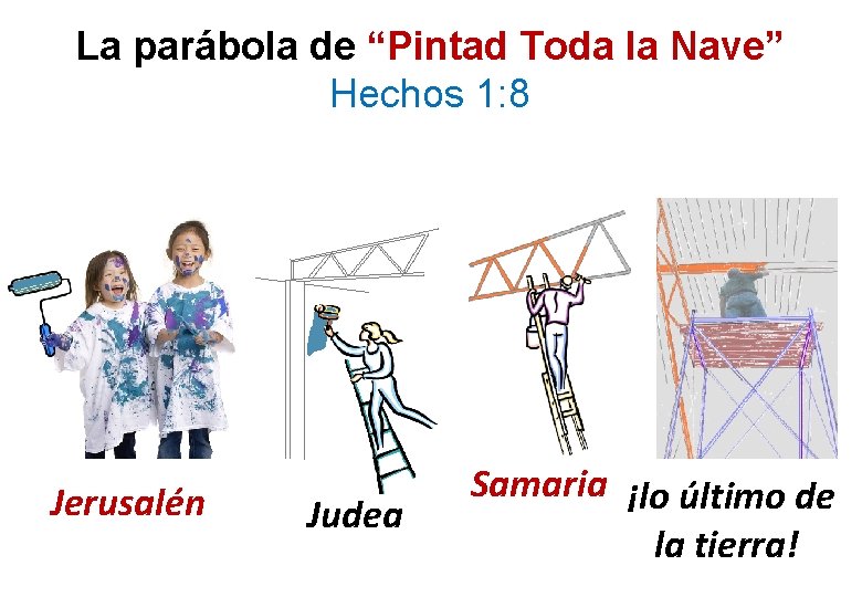 La parábola de “Pintad Toda la Nave” Hechos 1: 8 Jerusalén Judea Samaria ¡lo La parábola de “Pintad Toda la Nave” Hechos 1: 8 Jerusalén Judea Samaria ¡lo