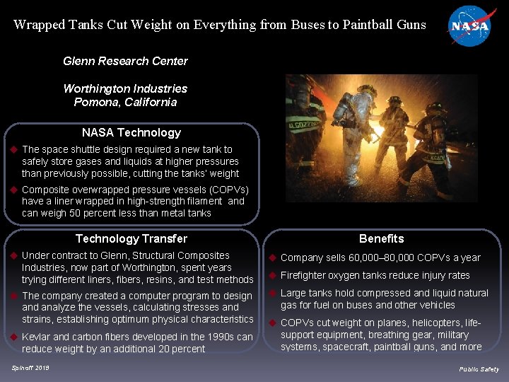Wrapped Tanks Cut Weight on Everything from Buses to Paintball Guns Glenn Research Center Wrapped Tanks Cut Weight on Everything from Buses to Paintball Guns Glenn Research Center