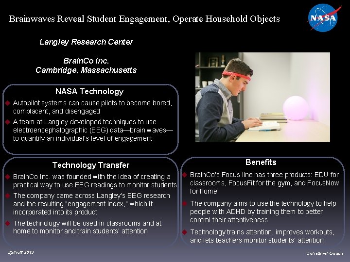 Brainwaves Reveal Student Engagement, Operate Household Objects Langley Research Center Brain. Co Inc. Cambridge, Brainwaves Reveal Student Engagement, Operate Household Objects Langley Research Center Brain. Co Inc. Cambridge,