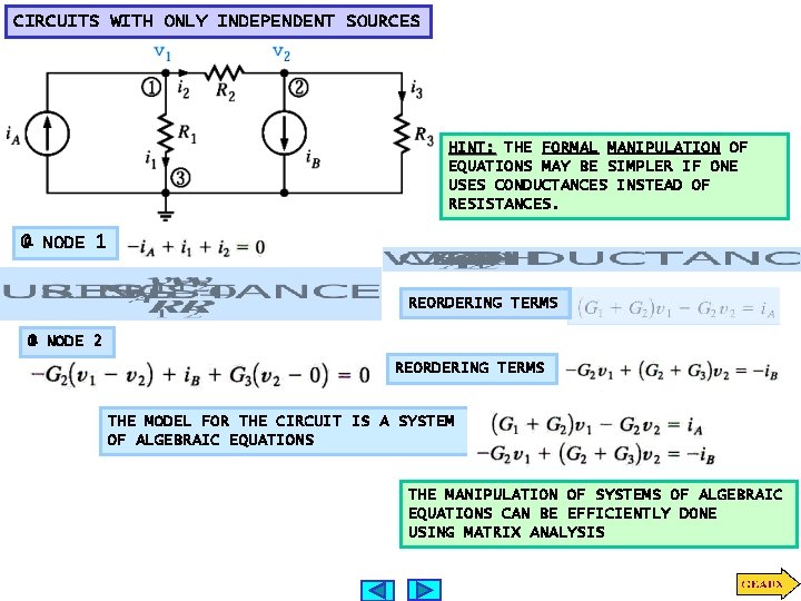 CIRCUITS WITH ONLY INDEPENDENT SOURCES HINT: THE FORMAL MANIPULATION OF EQUATIONS MAY BE SIMPLER