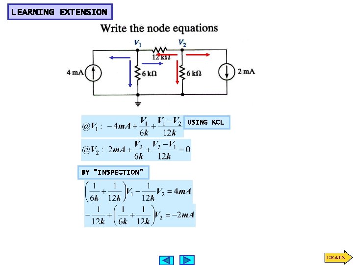 LEARNING EXTENSION USING KCL BY “INSPECTION” 